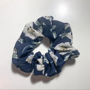 Blue White Scrunchie